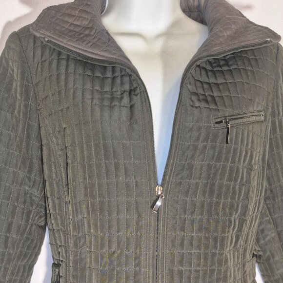 ST. JOHN'S BAY Long jacket, lined, waffled design, black in size Medium - Picture 4 of 16